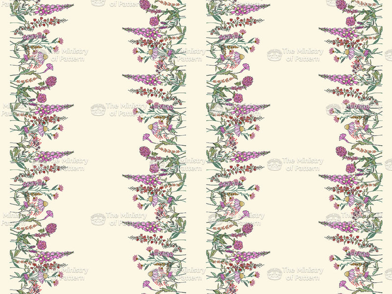 Lavender Floral Double Border