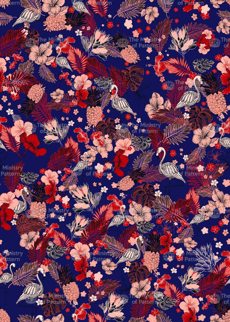 Flamingo Floral - The Ministry Of Pattern - Patternsforlicensing-textilestudio-printdesignstudio-trendinspiration-digitalprintdesign-exclusivepattern-printtrends-patternoftheweek