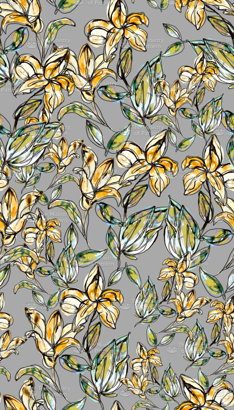 Hand Painted Lilly - The Ministry Of Pattern - Patternsforlicensing-textilestudio-printdesignstudio-trendinspiration-digitalprintdesign-exclusivepattern-printtrends-patternoftheweek
