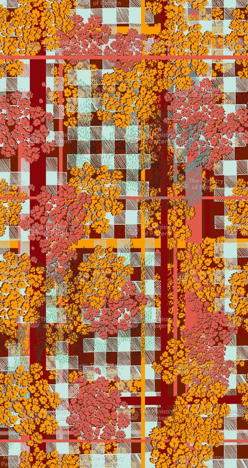 Digital Check Distressed Floral - The Ministry Of Pattern - Patternsforlicensing-textilestudio-printdesignstudio-trendinspiration-digitalprintdesign-exclusivepattern-printtrends-patternoftheweek