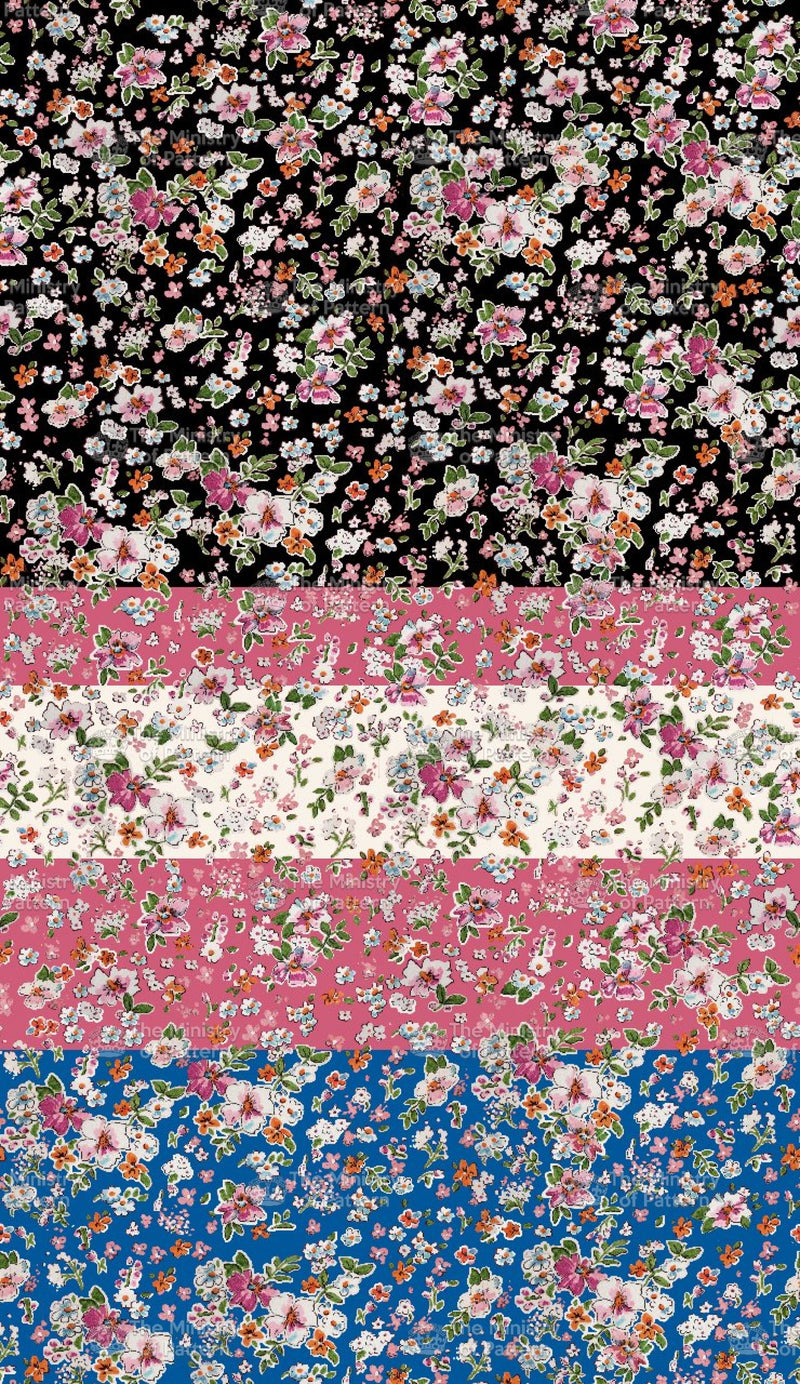 Border Stripped Floral
