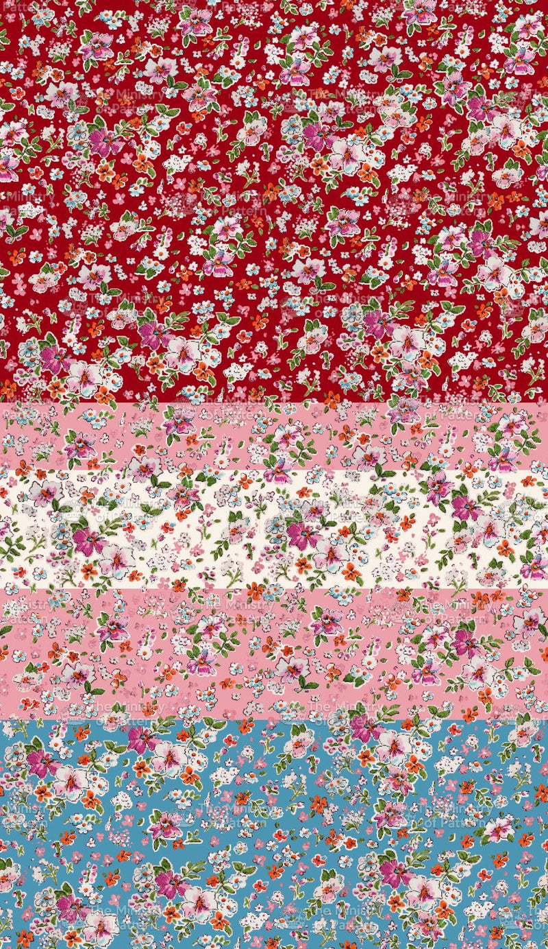 Border Stripped Floral