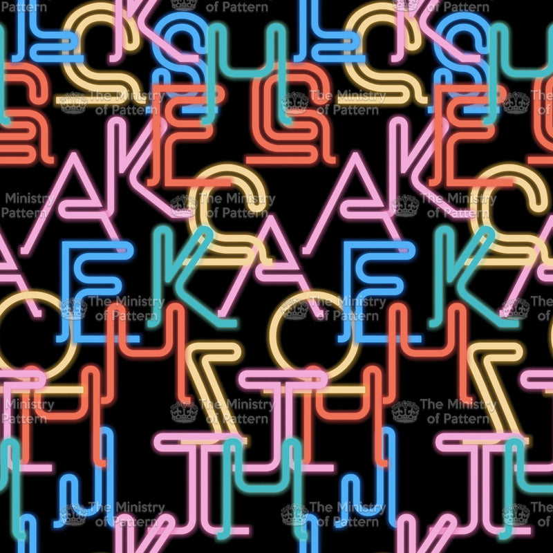 Typology Neon Bold Letters - The Ministry Of Pattern - Patternsforlicensing-textilestudio-printdesignstudio-trendinspiration-digitalprintdesign-exclusivepattern-printtrends-patternoftheweek