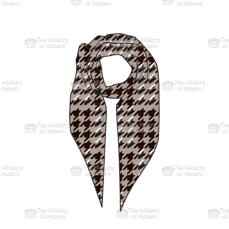 Hounds tooth Geo Scarf Design