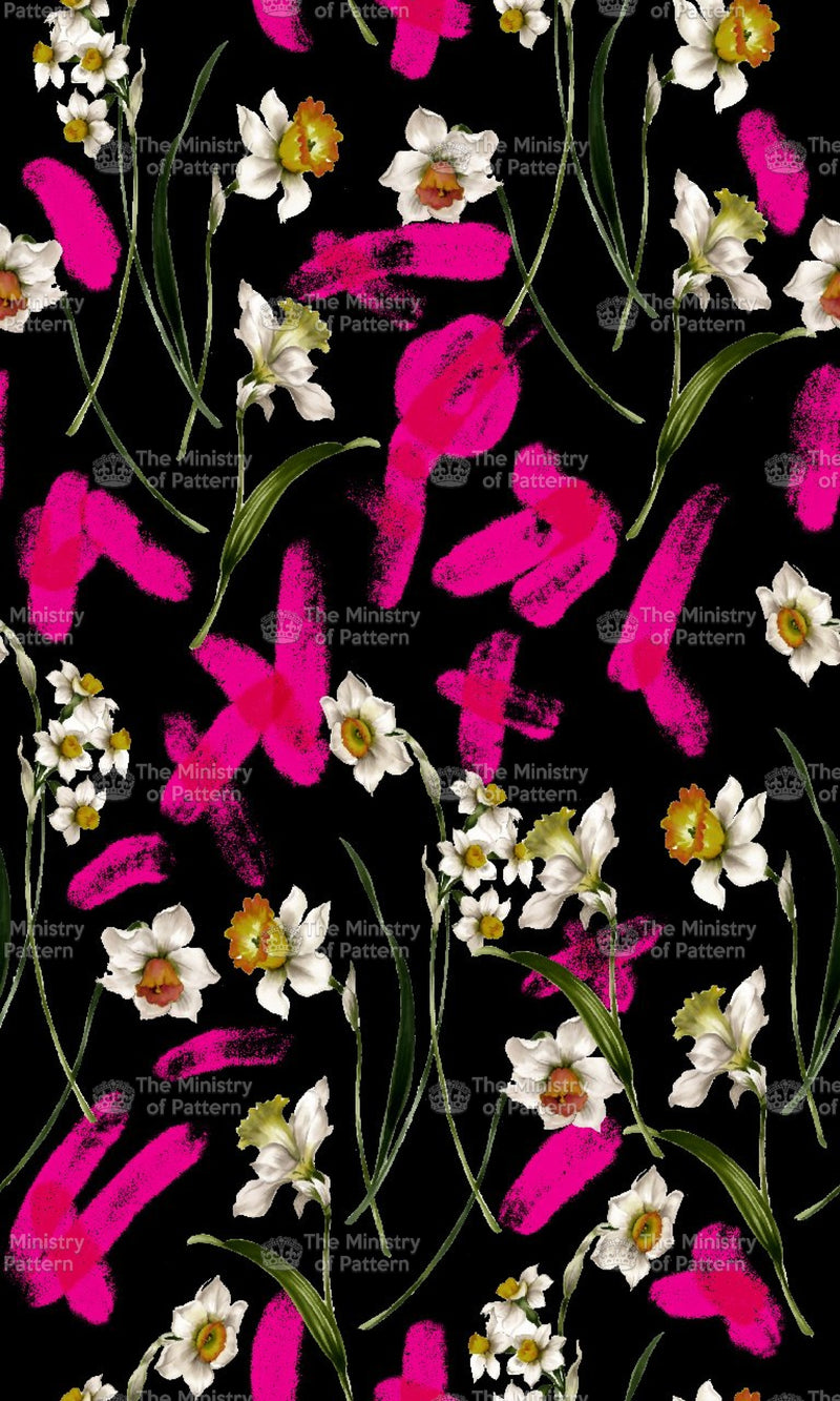 Graphic Digital Floral Graffiti
