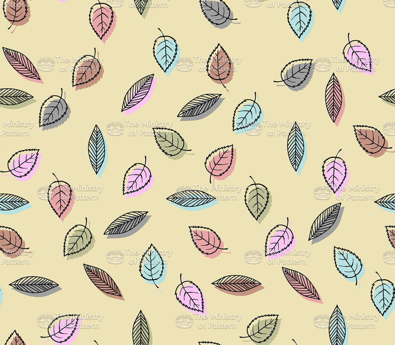 Hand Drawn Multicoloured Leaves