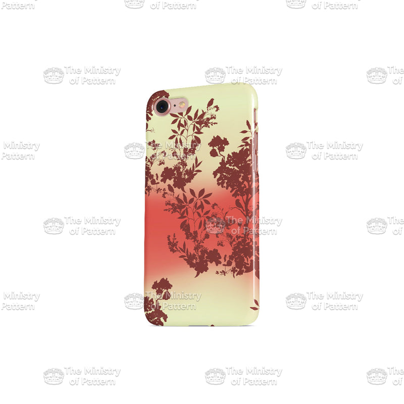 Sunset Ombre Floral Silhouette