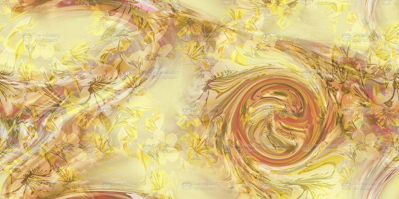 Photographic Floral Swirl