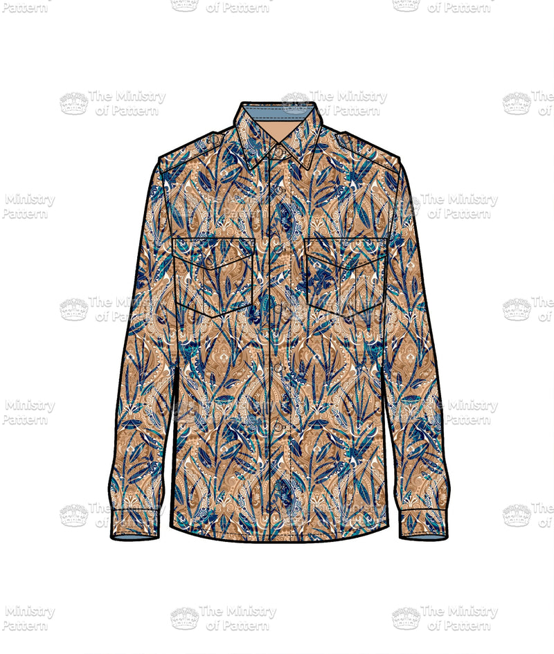 Overlapping Paisley Floral
