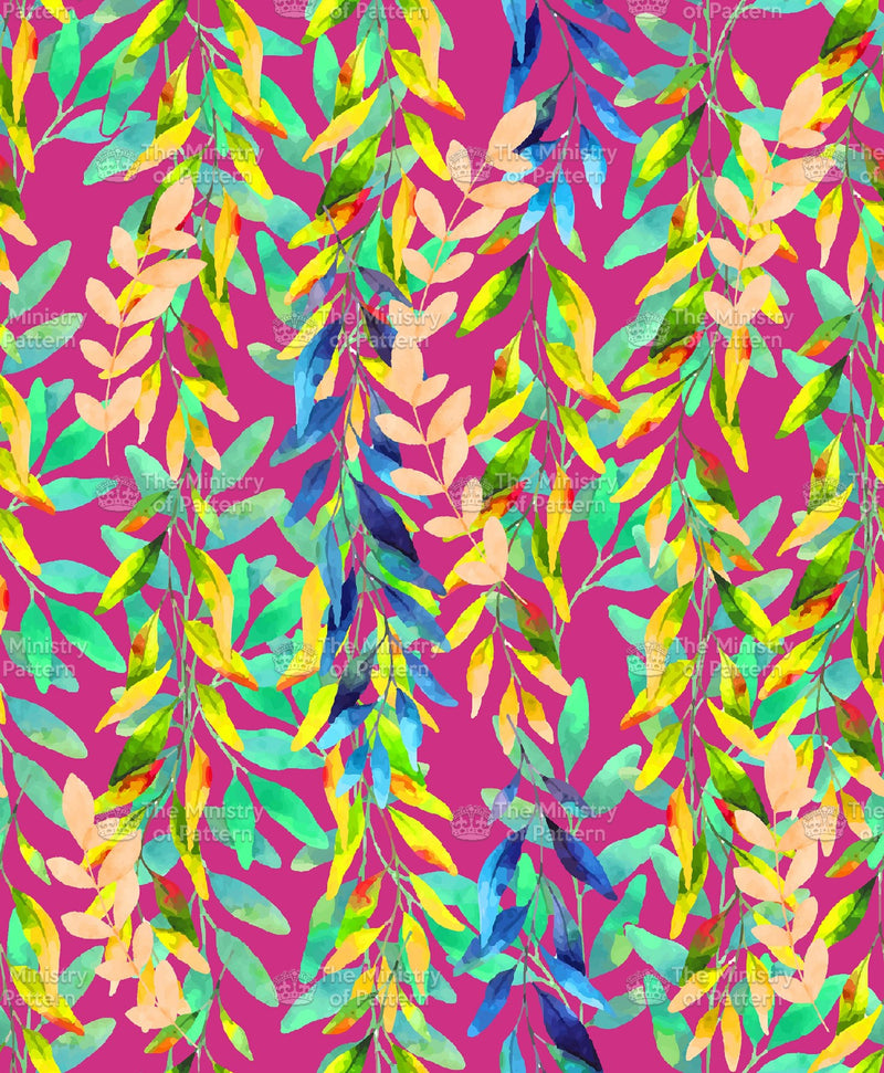 Watercolour Leaves - The Ministry Of Pattern - Patternsforlicensing-textilestudio-printdesignstudio-trendinspiration-digitalprintdesign-exclusivepattern-printtrends-patternoftheweek