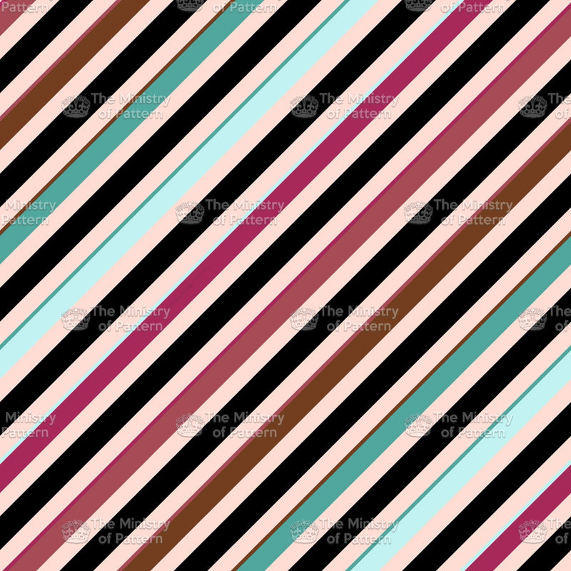 Multicolour Diagonal Stripes
