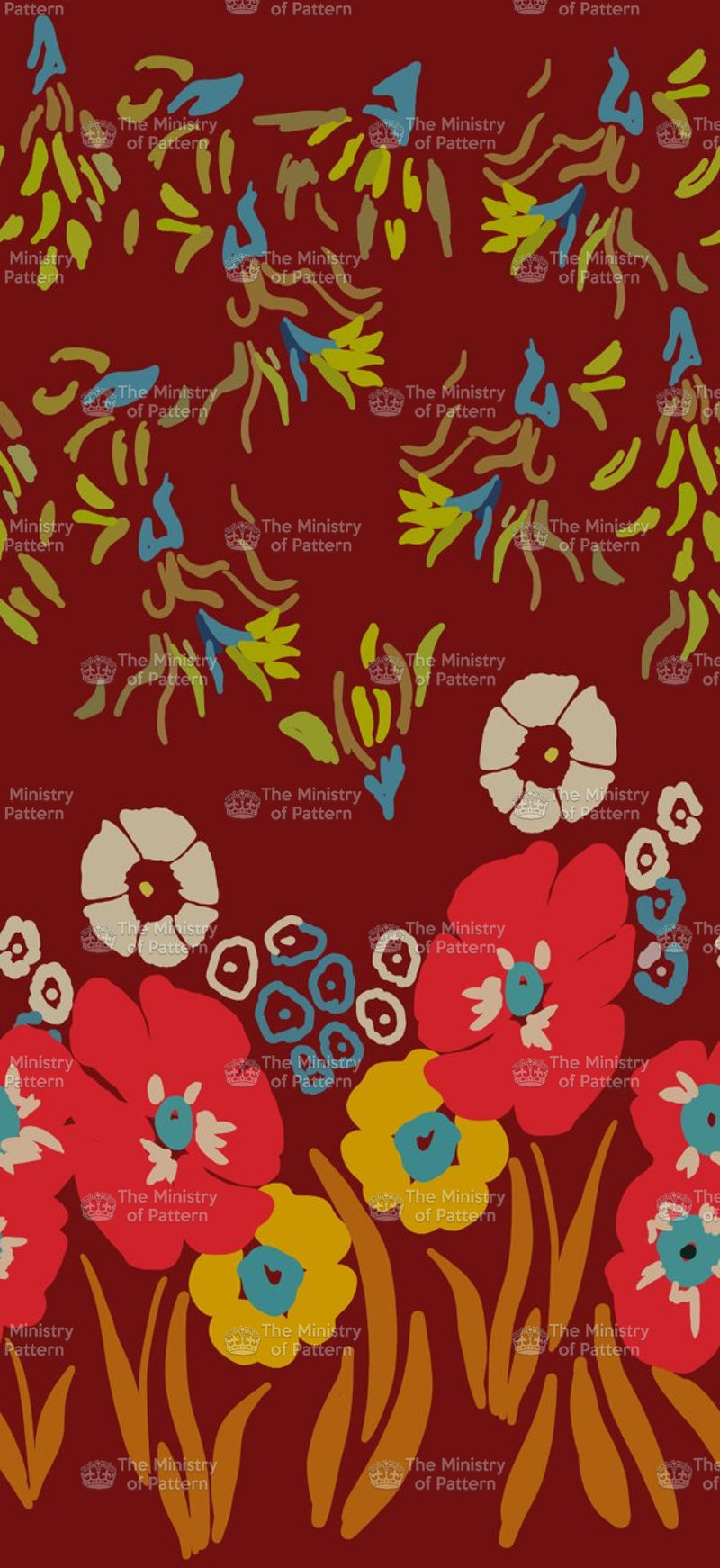 Stylised Graphic Floral Border