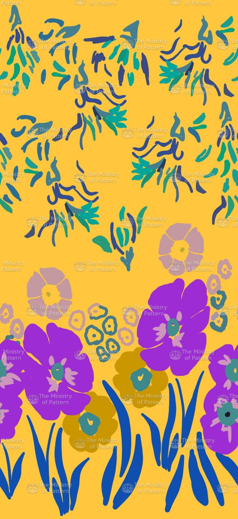 Stylised Graphic Floral Border