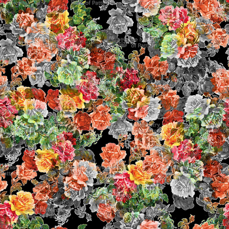 Digital Coloured Roses - The Ministry Of Pattern - Patternsforlicensing-textilestudio-printdesignstudio-trendinspiration-digitalprintdesign-exclusivepattern-printtrends-patternoftheweek