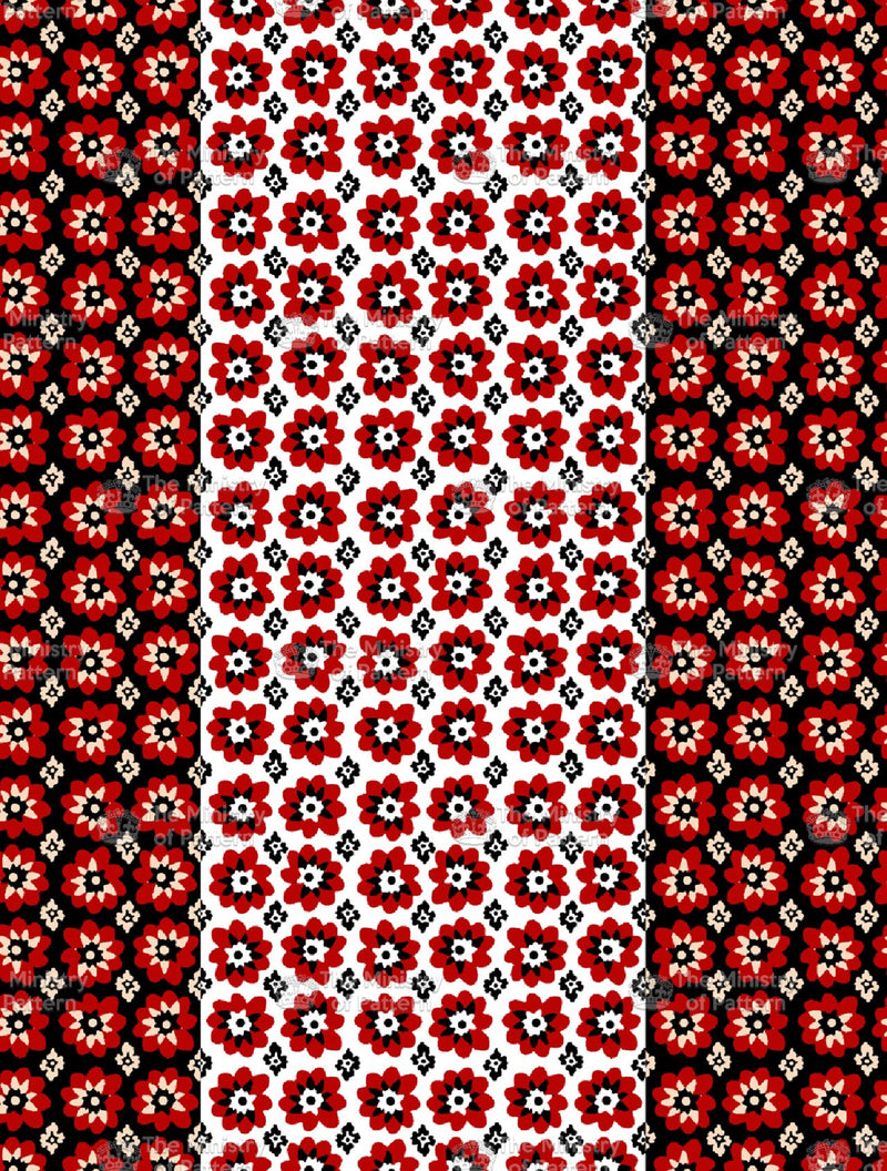 Retro Floral Stripe Border - The Ministry Of Pattern - Patternsforlicensing-textilestudio-printdesignstudio-trendinspiration-digitalprintdesign-exclusivepattern-printtrends-patternoftheweek