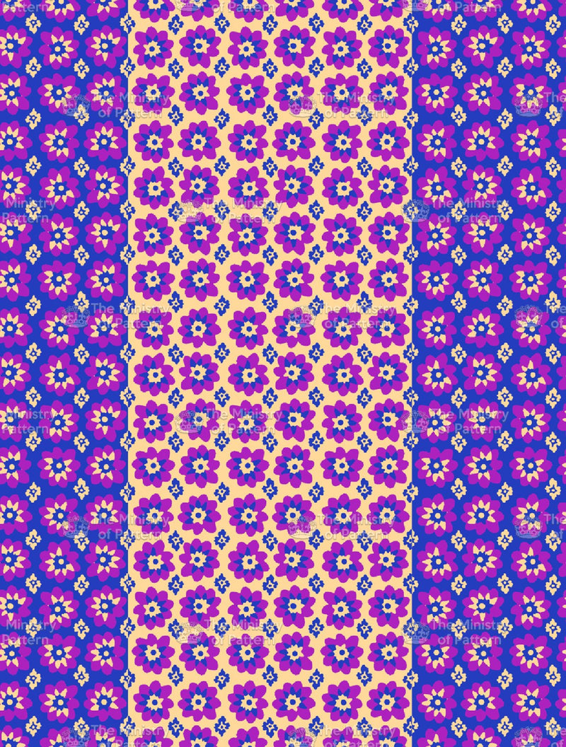 Retro Floral Stripe Border - The Ministry Of Pattern - Patternsforlicensing-textilestudio-printdesignstudio-trendinspiration-digitalprintdesign-exclusivepattern-printtrends-patternoftheweek