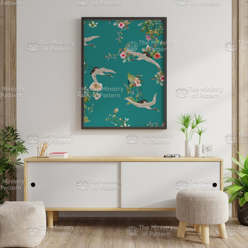 Botanical Floral Swan - The Ministry Of Pattern - Patternsforlicensing-textilestudio-printdesignstudio-trendinspiration-digitalprintdesign-exclusivepattern-printtrends-patternoftheweek