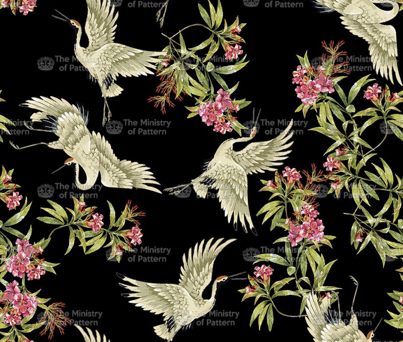 Digital Floral Birds