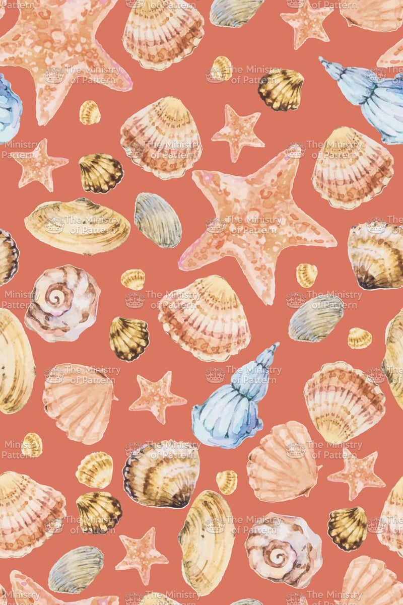 Watercolour Shells - The Ministry Of Pattern - Patternsforlicensing-textilestudio-printdesignstudio-trendinspiration-digitalprintdesign-exclusivepattern-printtrends-patternoftheweek